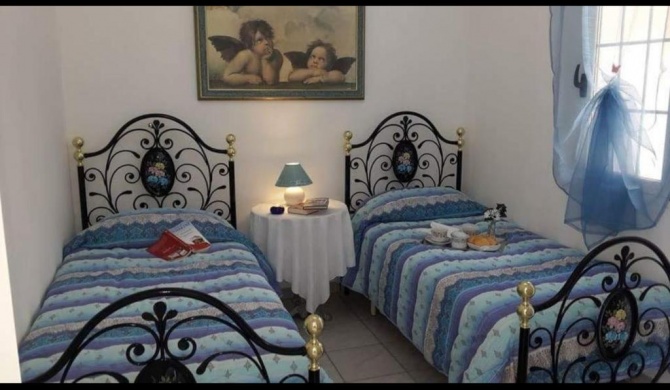 Coral blue three-room apartment